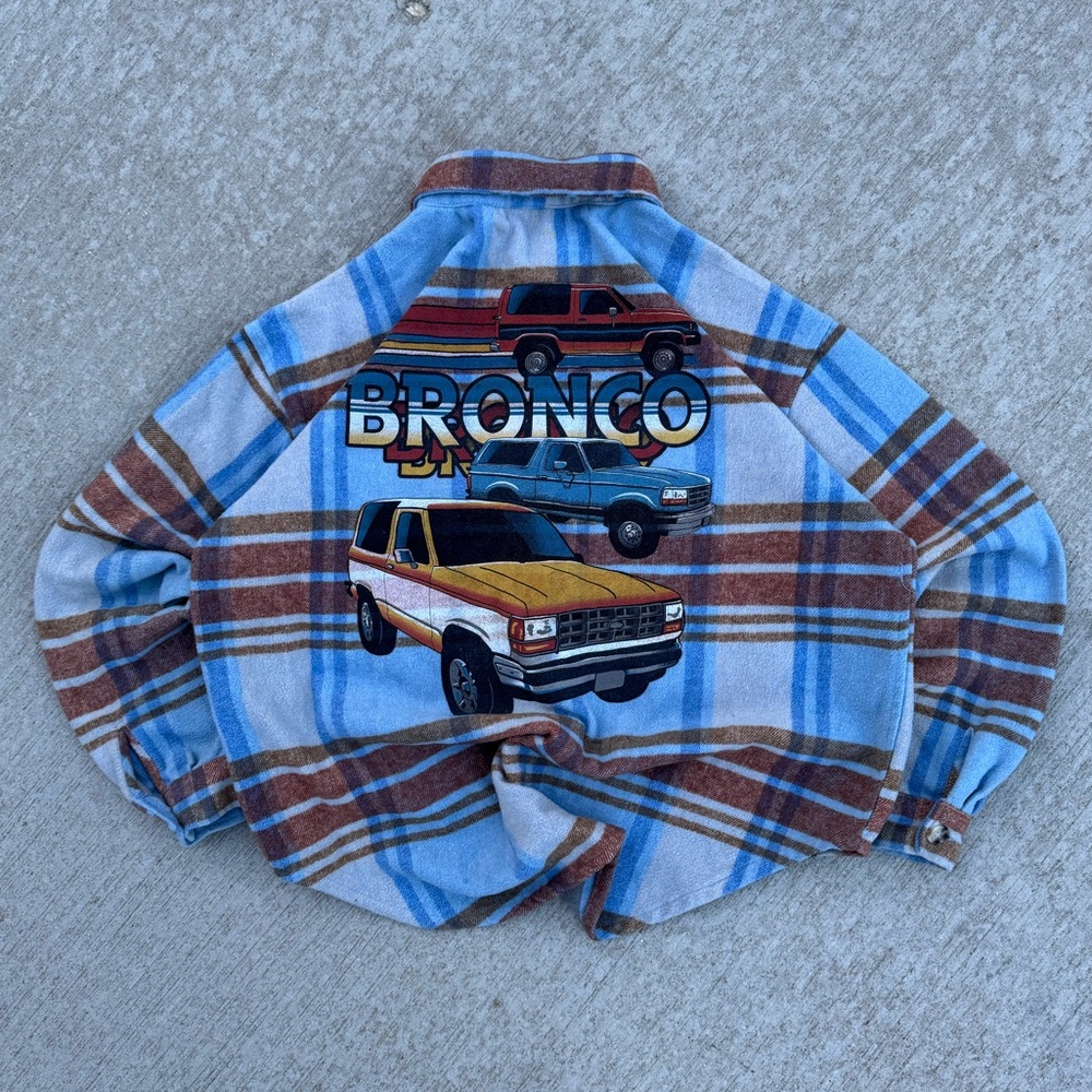 Vintage Ford Bronco Flannel Shirt